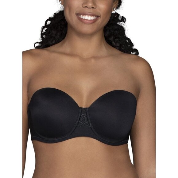 Vanity Fair 40C Beauty Back Underwire Smoothing Strapless Bra Black 74380 - Picture 5 of 14